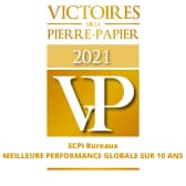 Victoires de la Pierre-Papier 2021 SCPI Bureaux Meilleure Performance Globale sur 10 ans 2021 SCPI Selectipierre 2