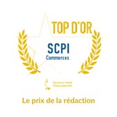 Tout sur mes finances - Le prix de la rédaction SCPI commerces 2022 2022 SCPI Cristal Rente